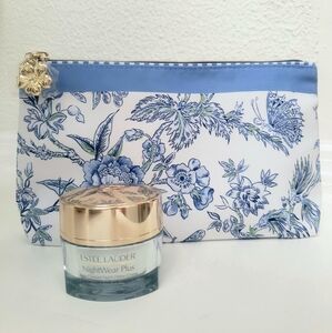 Estee Lauder nightwear plus anti-oxidant night detox creme 1 oz & Cosmetic Bag